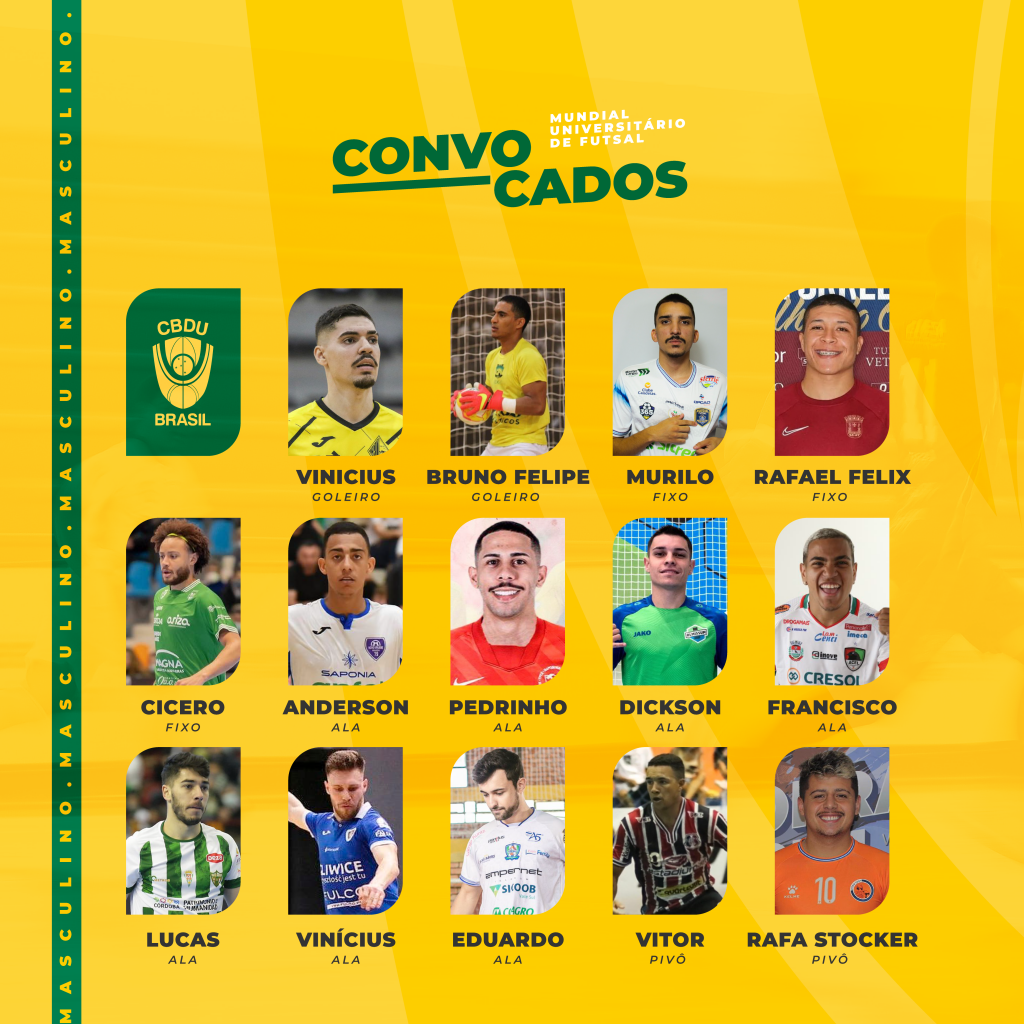 Conheça melhor os jogadores da Seleção Brasileira de Futsal que